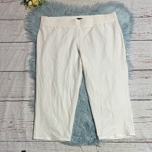 Eileen Fisher Ivory Cropped Pull On Pants sz XL